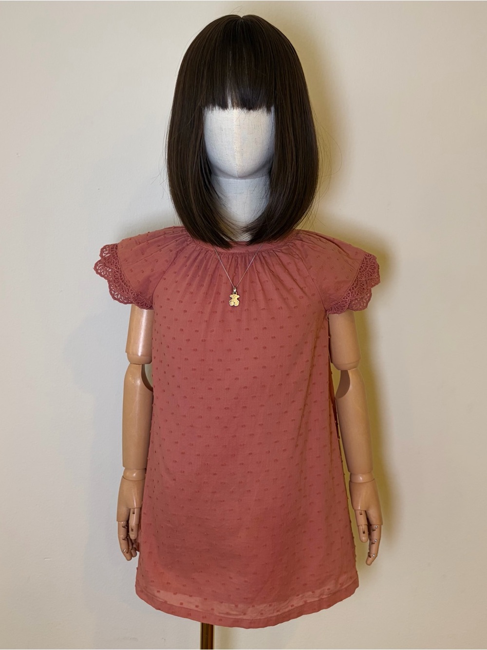 Old Navy Girl's Lace Sleeve Cotton Dress 4T